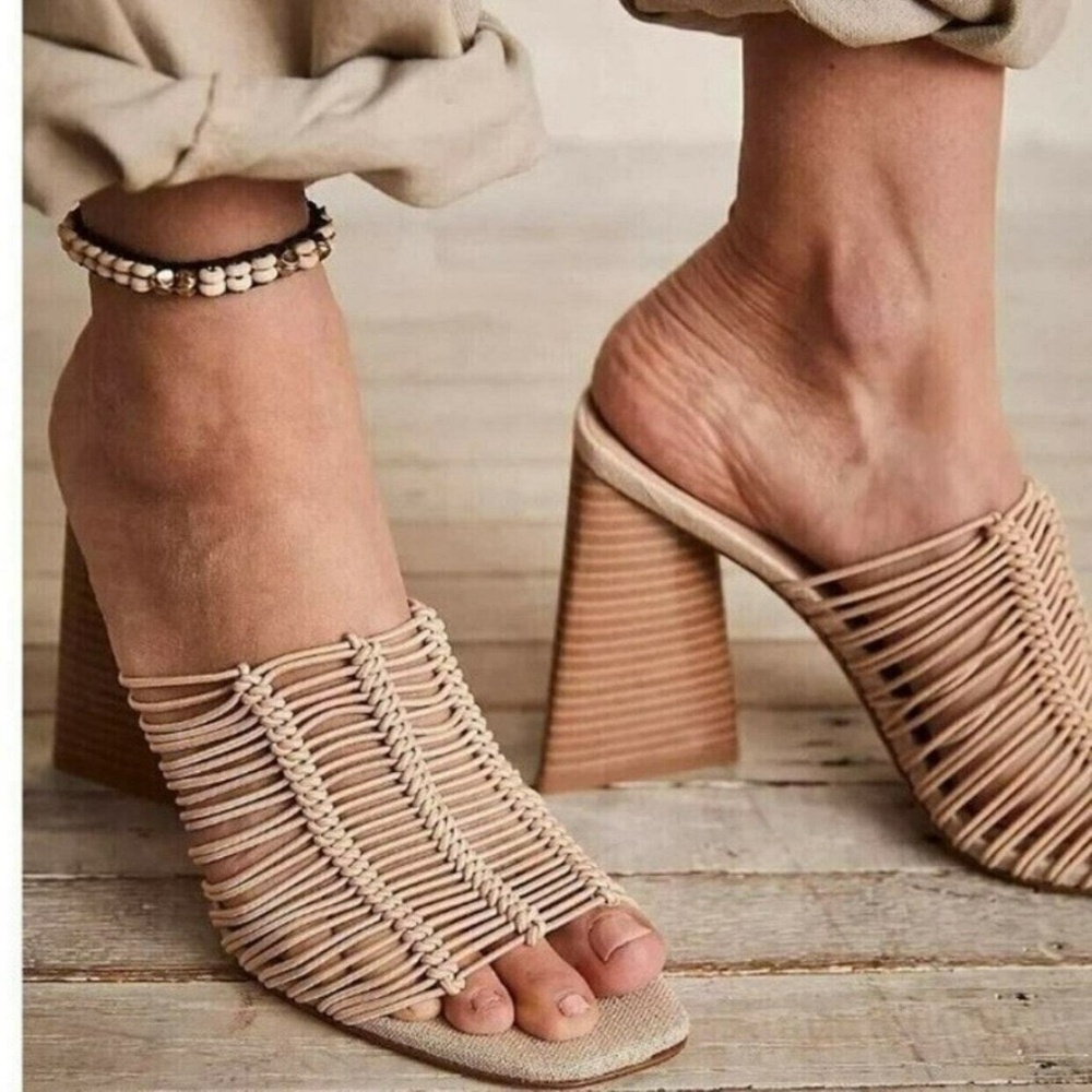 Sam Edelman x Free People Laurette Almond Bungee Heels